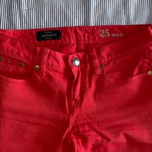 J.crew ankle red denim